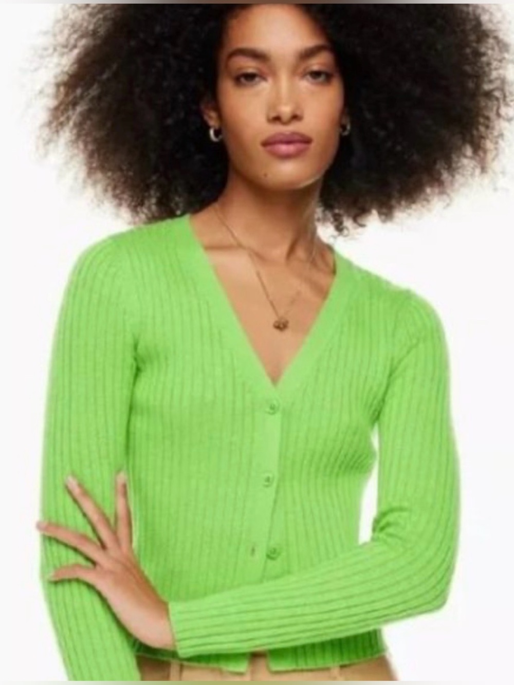 Wilfred by Aritzia Manila Cardigan Kelly Green Size S
